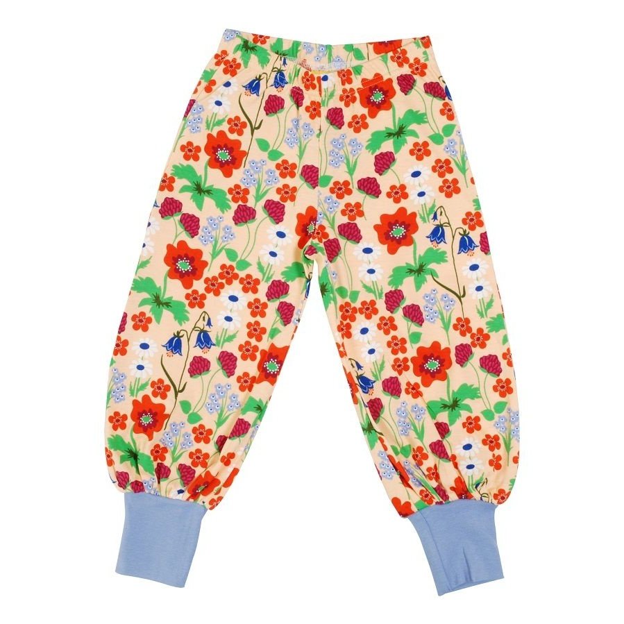 DUNS Summer Flowers Apricot Baggy Pants
