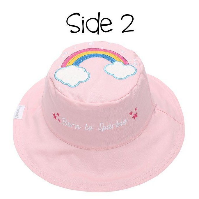 FlapJackKids Reversible Sun Hat - Rainbow & Unicorn