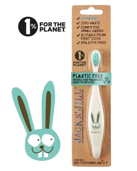Jack N' Jill Kids Plastic Free Bio Toothbrush - Bunny