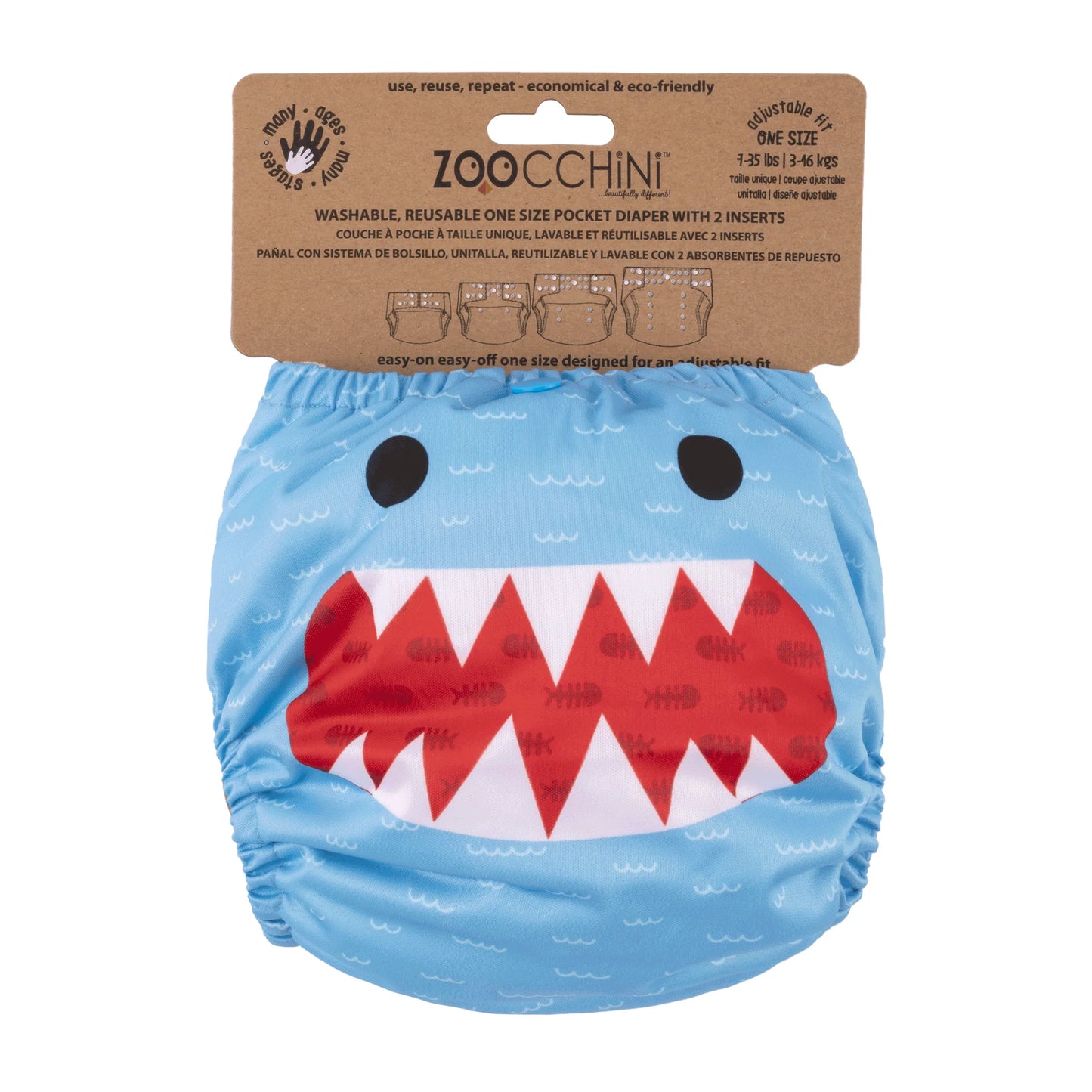 Zoocchini All in One Nappy - Shark