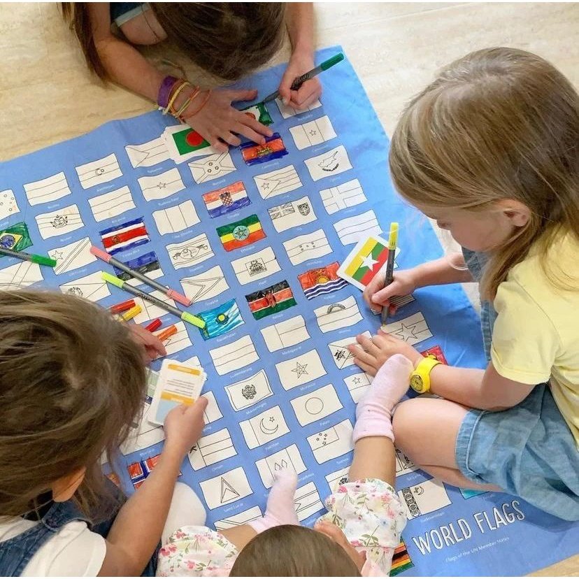 eatsleepdoodle World Flags Tablecloth