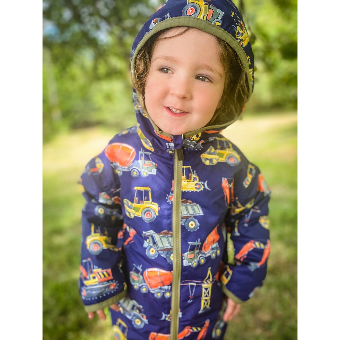 Hatley Construction Trucks Microfiber Jacket