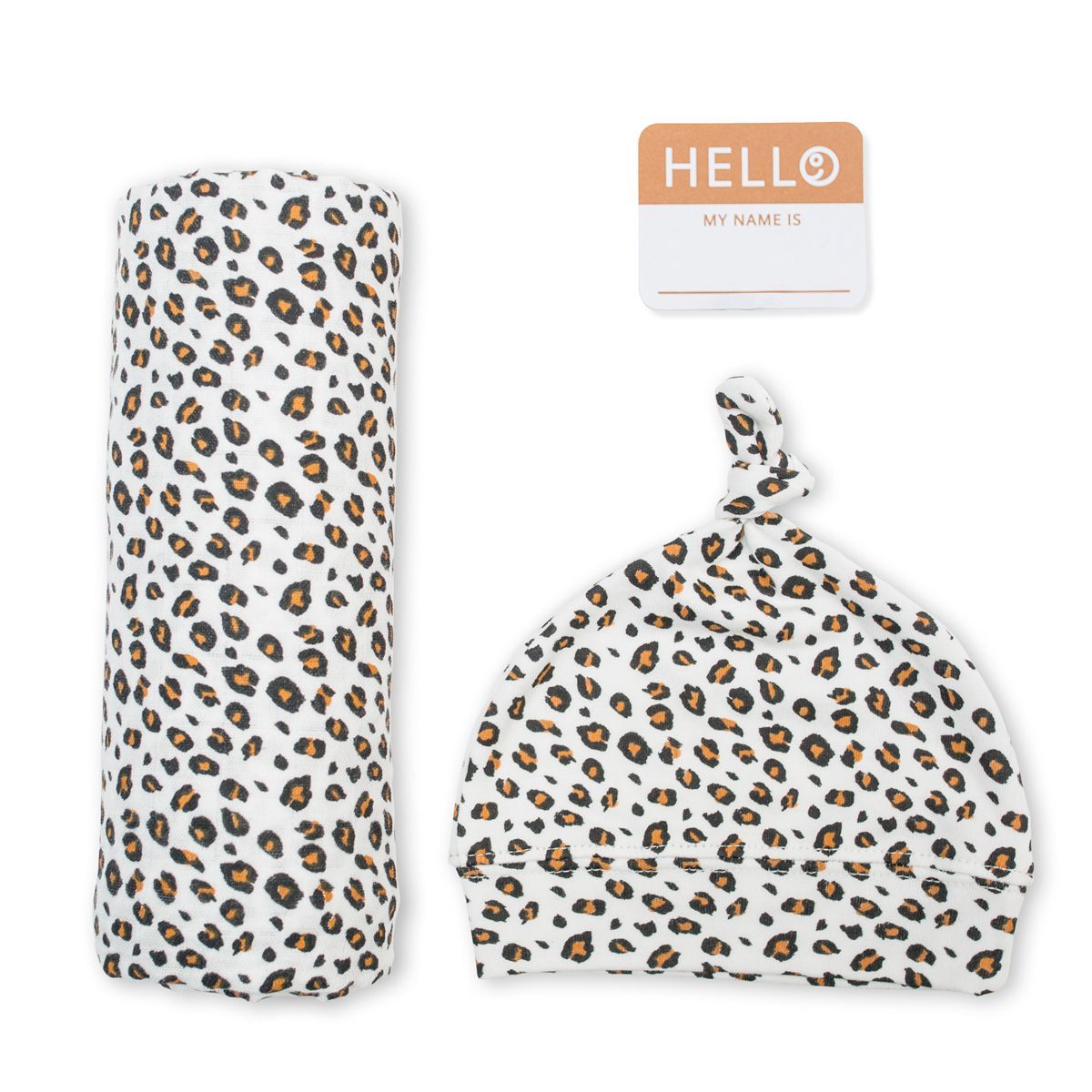 Lulujo Bamboo hat and swaddle blanket - Leopard