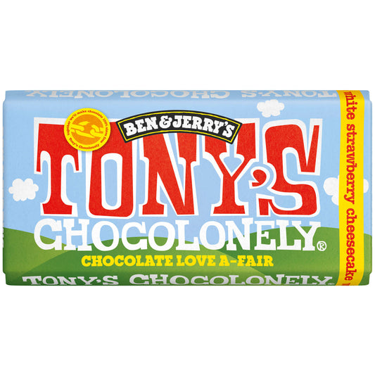 Tony's Chocolonely White Strawberry Cheesecake Big Bar