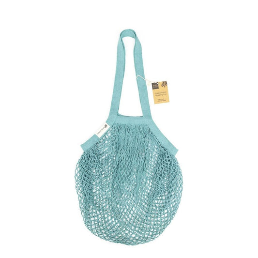 Wild & Stone Organic Cotton Tote Bag - Blue Crochet