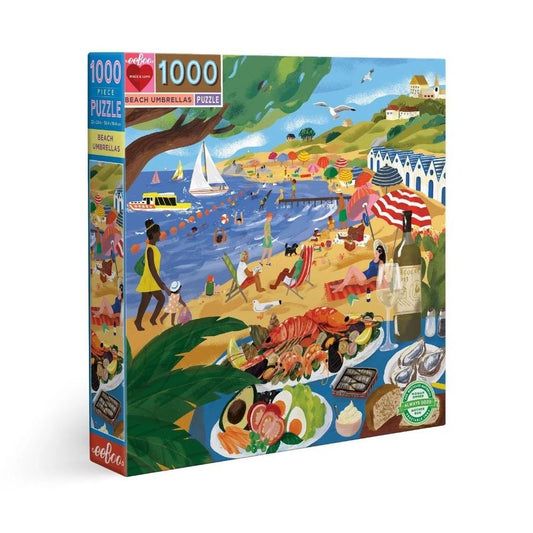 eeBoo Beach Umbrellas -1000 Piece Puzzle