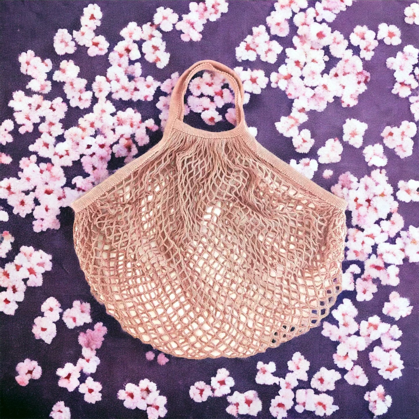 Pink Cotton Shopping Bag